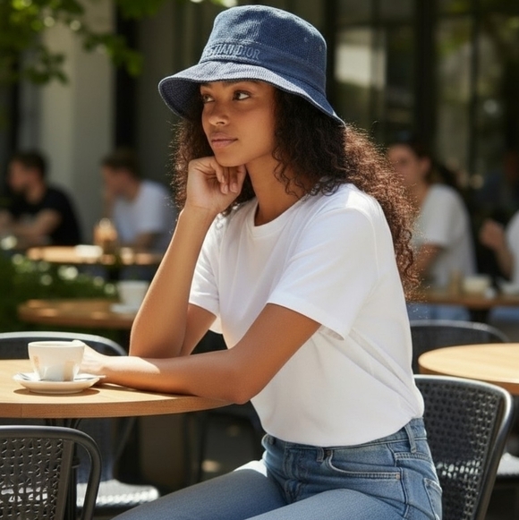 Super EUC Dior Navy LOGO Bucket Hat main image 5